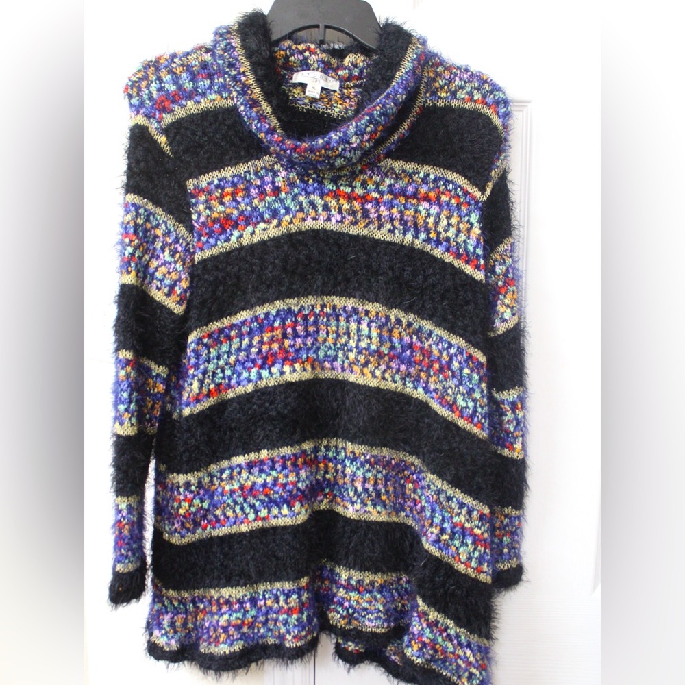 Studio JPR Women’s XL Purple and Blue Cowl Neck Sweater